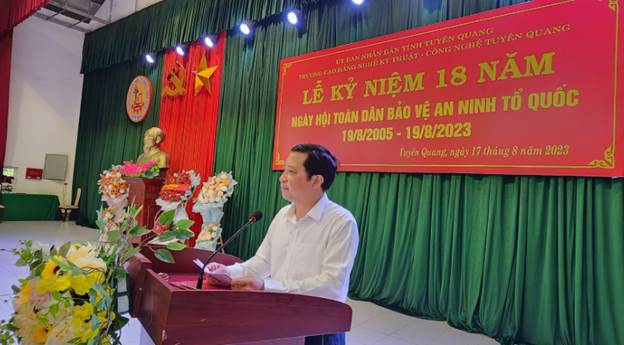 Trường Cao đẳng nghề Kỹ thuật - Công nghệ Tuyên Quang tổ chức Lễ kỷ niệm 78 năm ngày truyền thống lực lượng Công an nhân dân và 18 năm ngày hội toàn dân bảo vệ an ninh tổ quốc