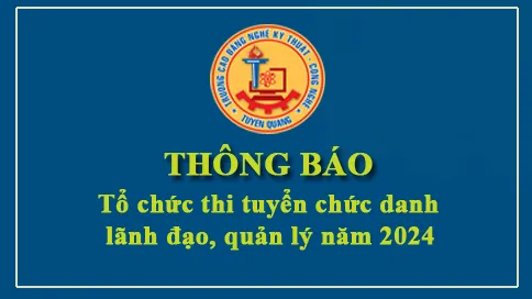 Thumbnail Thông báo tổ chức thi tuyển chức danh lãnh đạo, quản lý năm 2024